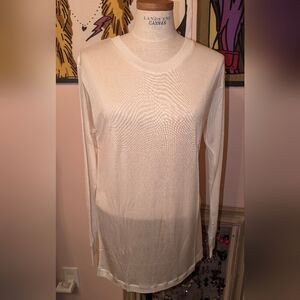 WinterSilks Cream Long Sleeve Top